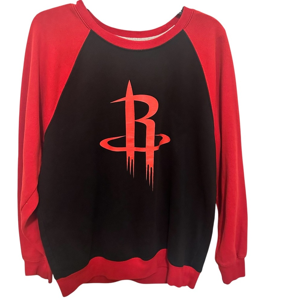 Red and Black Houston Rockets Sweatshirt preowned size large